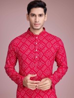 Rani Pink Rayon Readymade Kurta